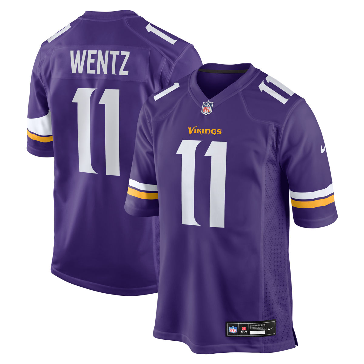 Minnesota Vikings Carson Wentz Purple Team Game Jersey
