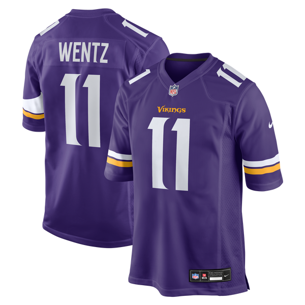 Minnesota Vikings Carson Wentz Nike Purple Team Game Jersey