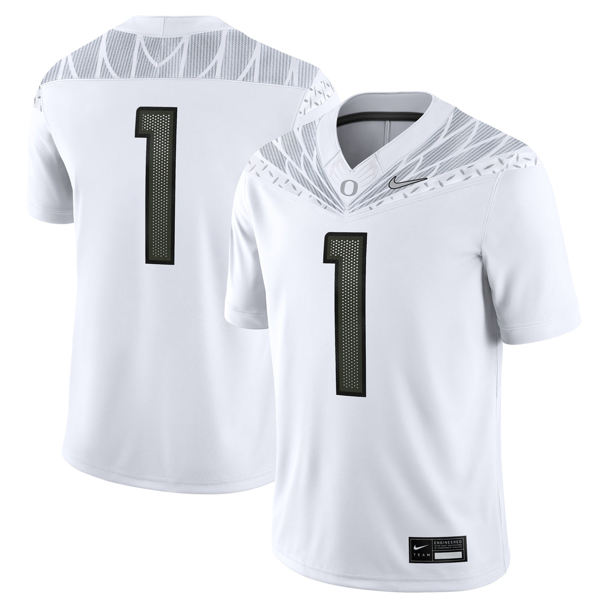 #1 Oregon Ducks Game Jersey - White