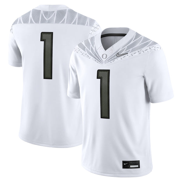 #1 Oregon Ducks Game Jersey - White
