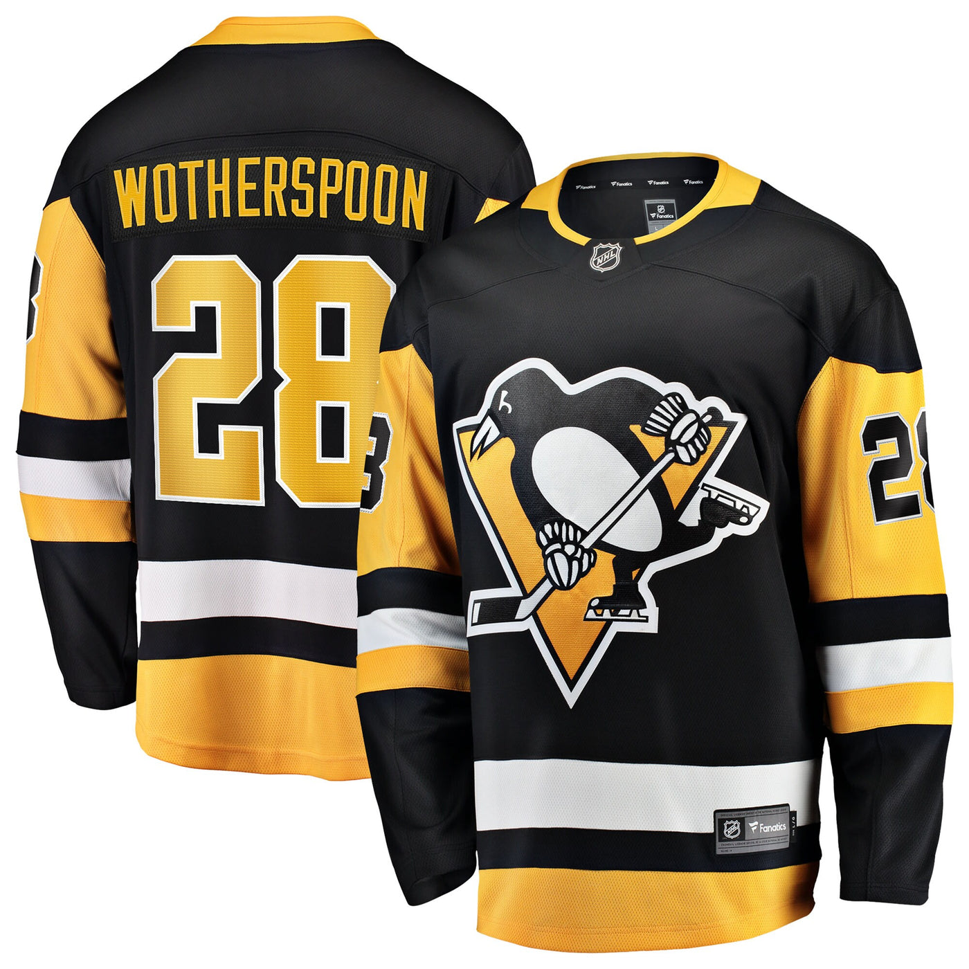 Pittsburgh Penguins Parker Wotherspoon Fanatics Black Home Breakaway Jersey