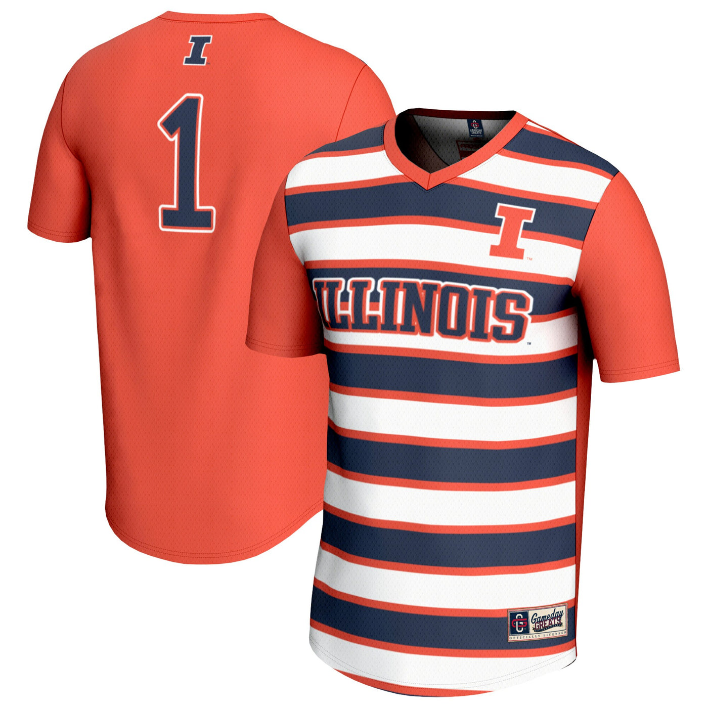 GameDay Greats #1 Orange Illinois Fighting Illini Lightweight Soccer Fashion Jersey