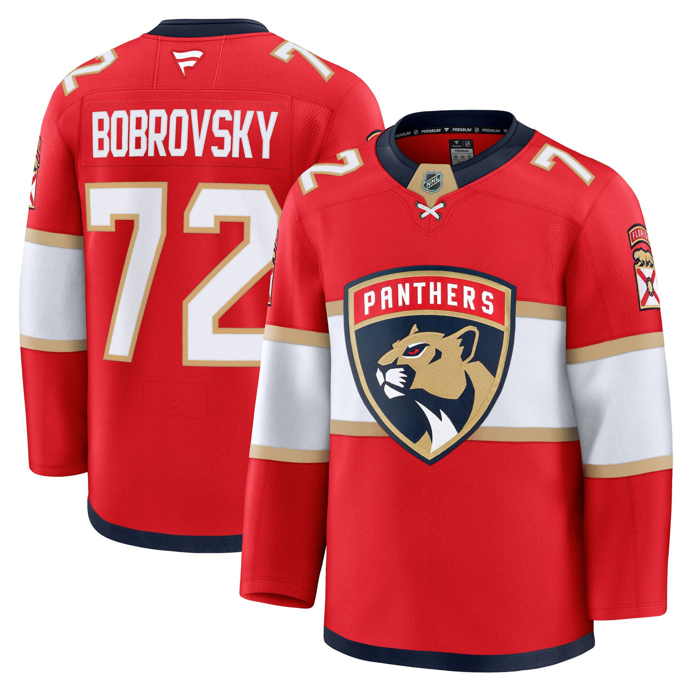 Florida Panthers Sergei Bobrovsky Fanatics Red Premium Jersey