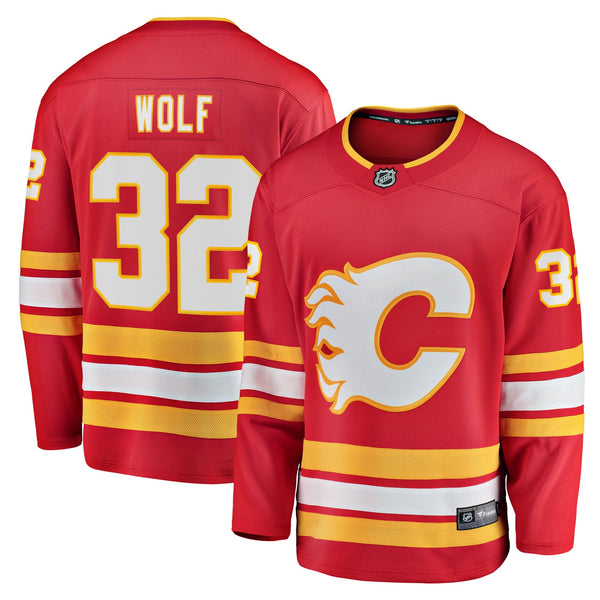 Calgary Flames Dustin Wolf Fanatics Red Home Breakaway Jersey
