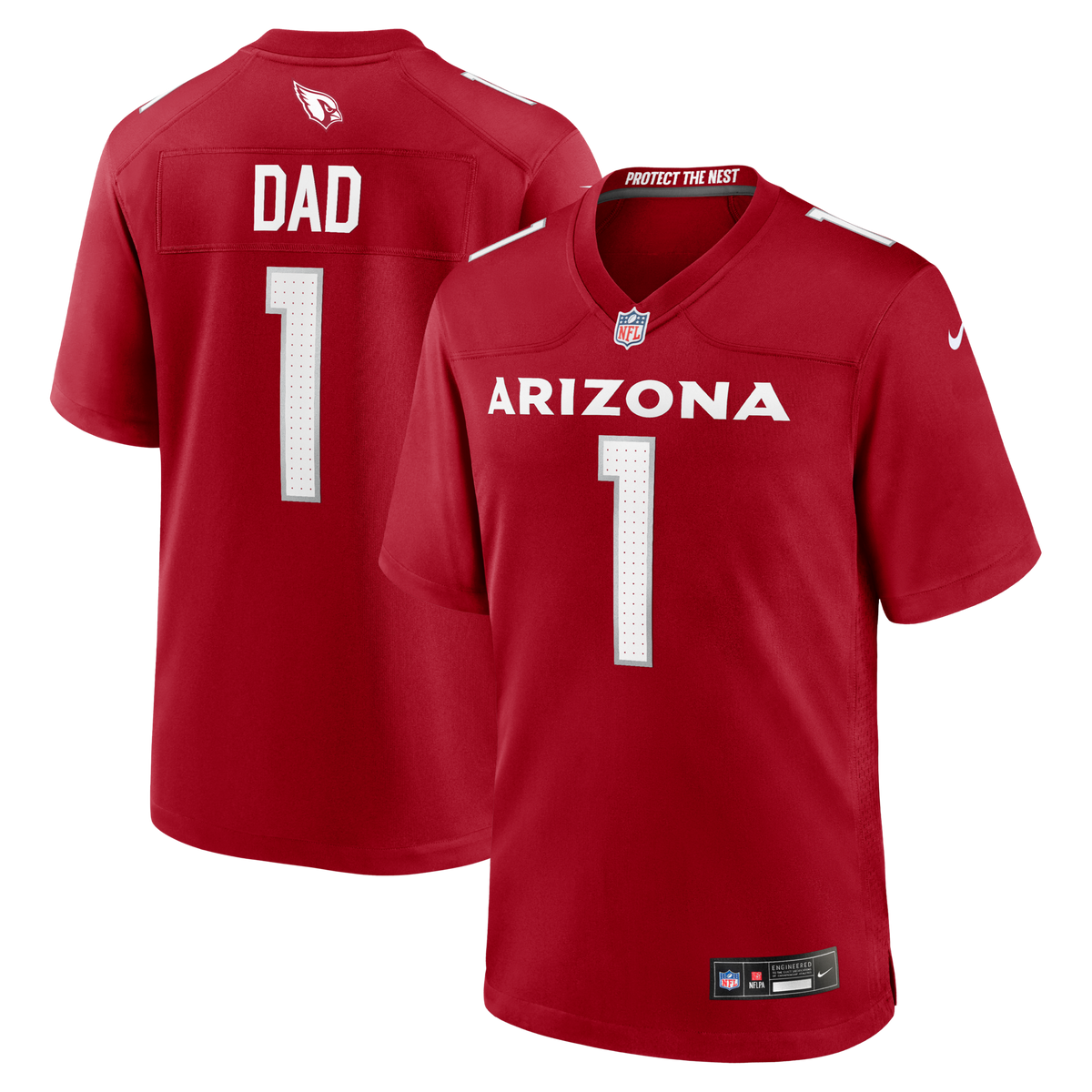 Arizona Cardinals Number 1 Dad Cardinal Game Jersey