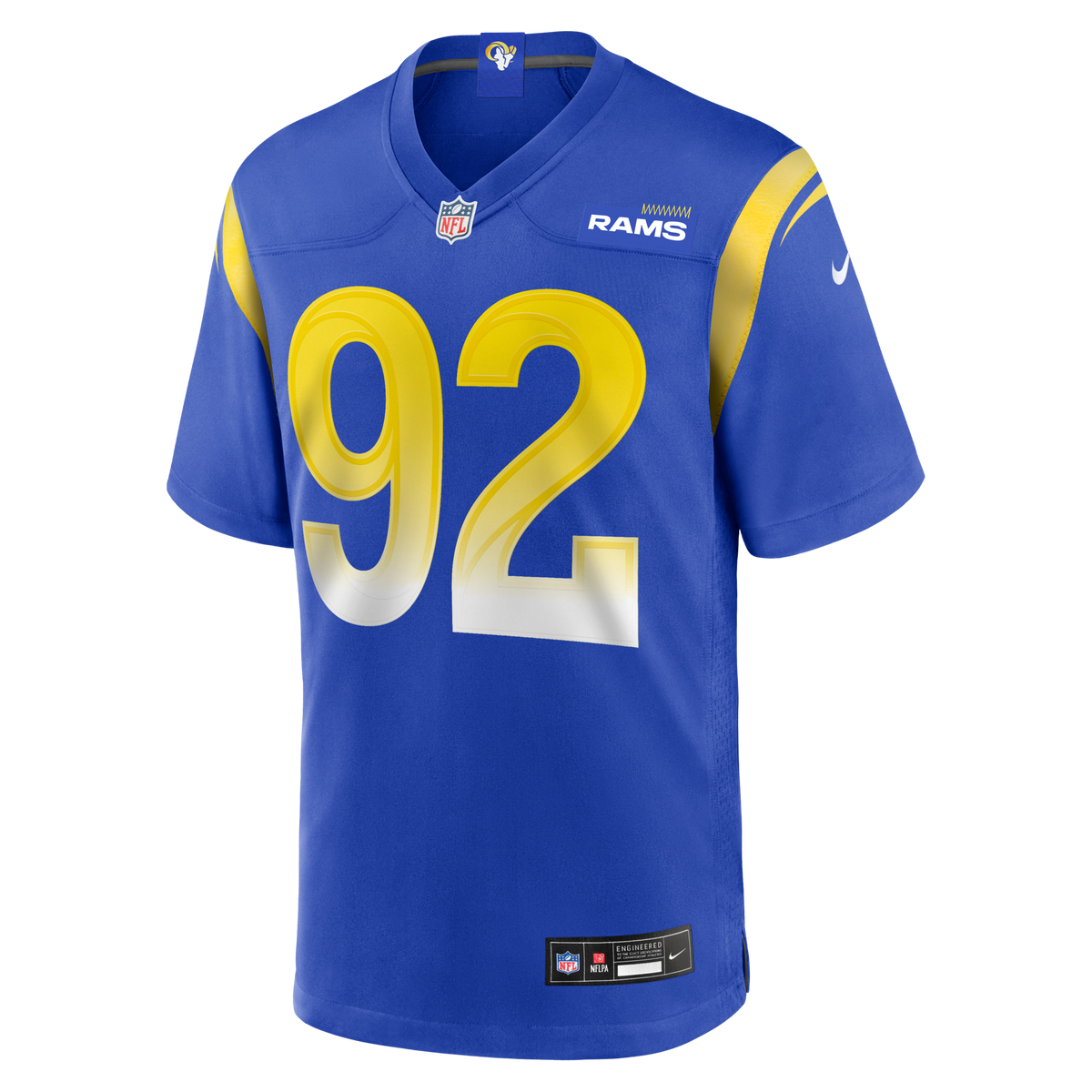 Los Angeles Rams Harrison Mevis Royal Team Game Jersey