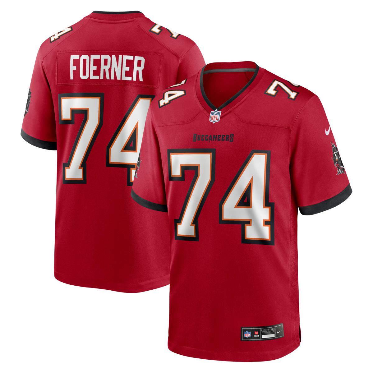 Tampa Bay Buccaneers Marshall Foerner Red Team Game Jersey