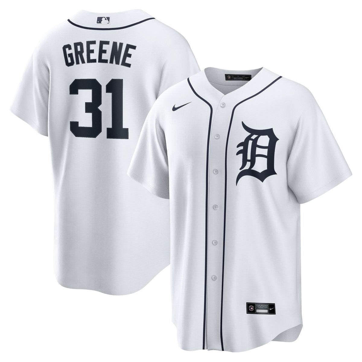 Detroit Tigers Riley Greene White Replica Player Jersey