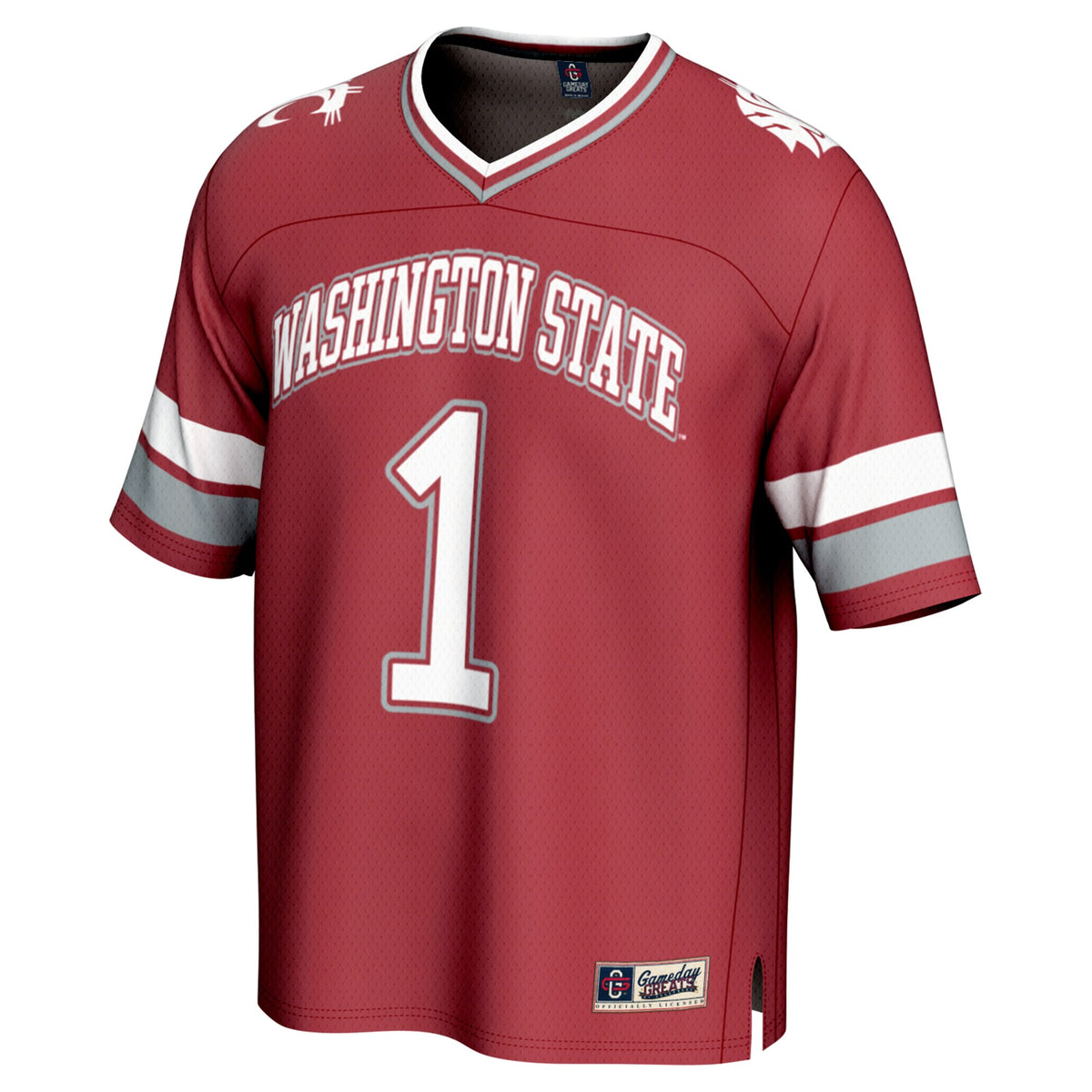 #1 Washington State Cougars GameDay Greats Lightweight Collegiate Football Fashion Jersey - Crimson