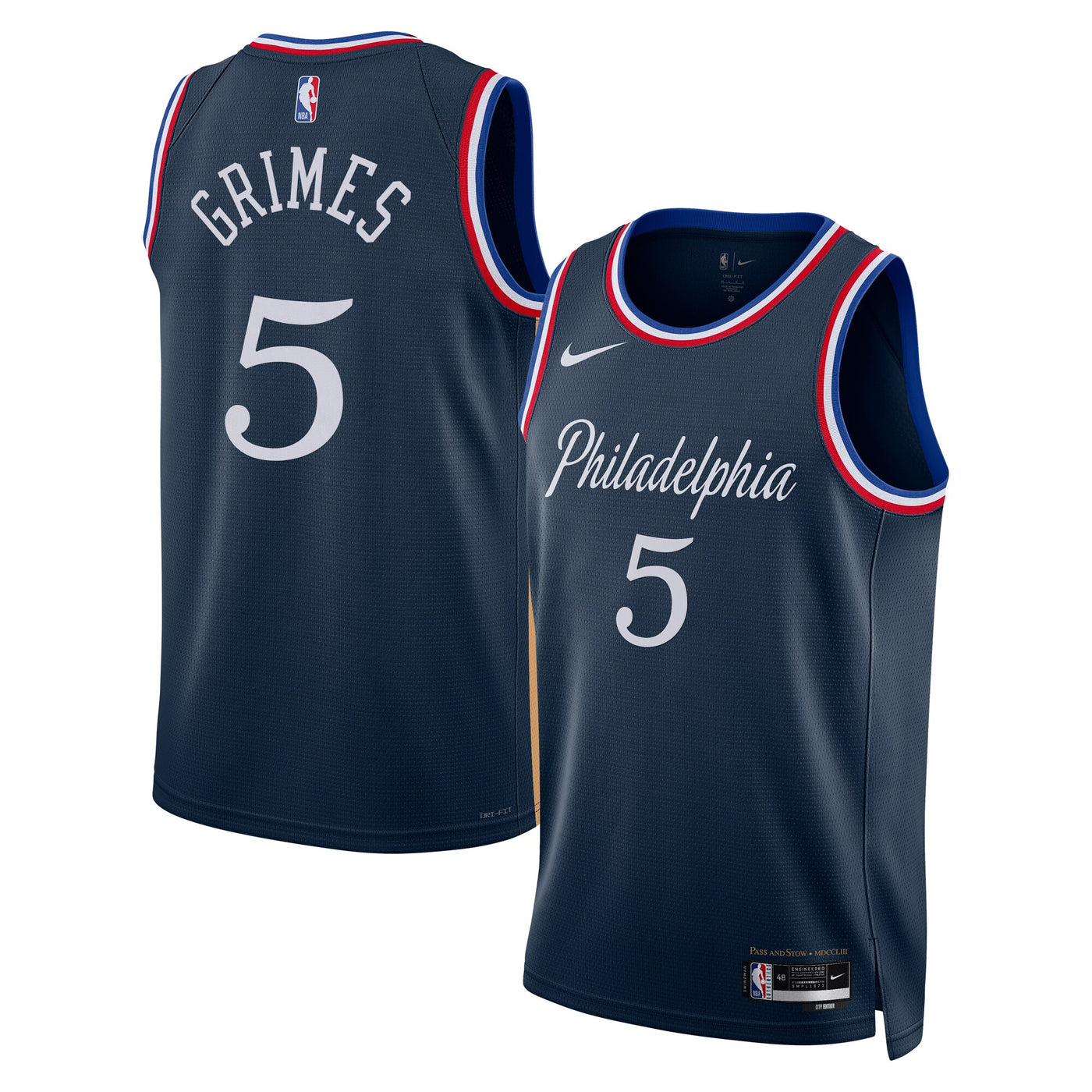 Philadelphia 76ers Nike 2025/26 City Edition Swingman Jersey - Navy - Quentin Grimes
