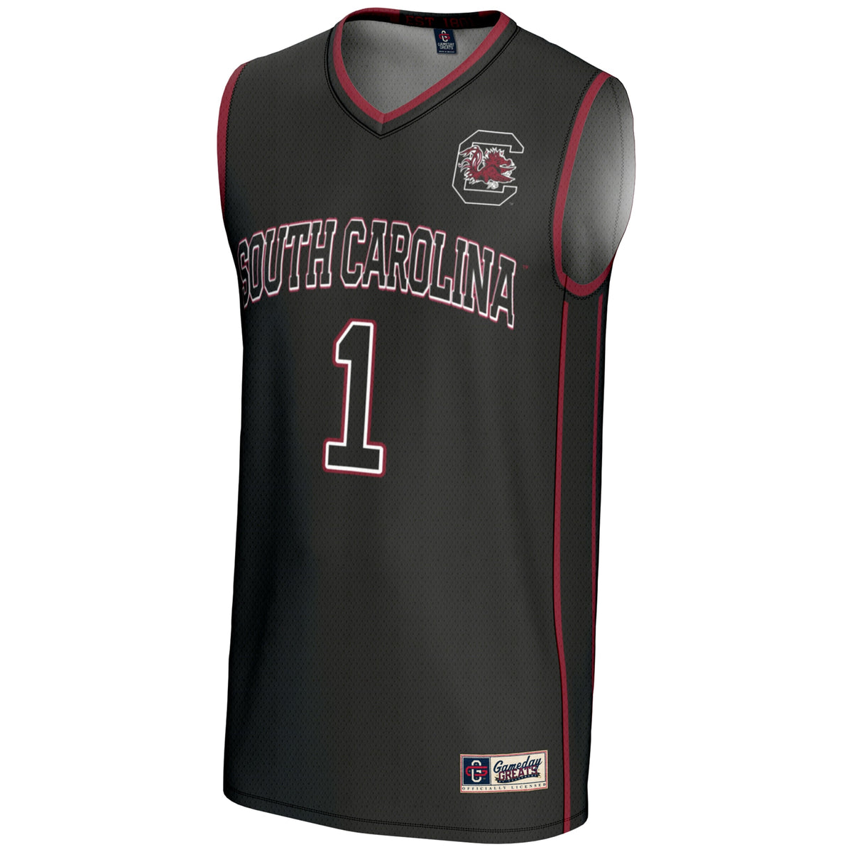 #1 South Carolina Gamecocks GameDay Greats Lightweight Basketball Jersey - Black