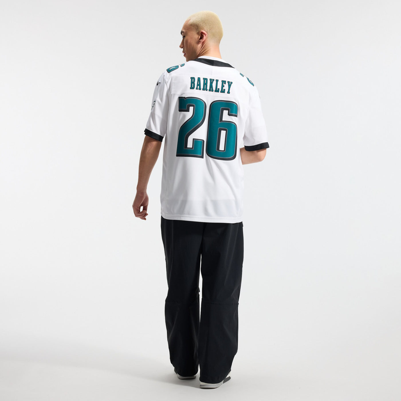 Philadelphia Eagles Saquon Barkley Nike White Vapor F.U.S.E. Stitched Limited Jersey