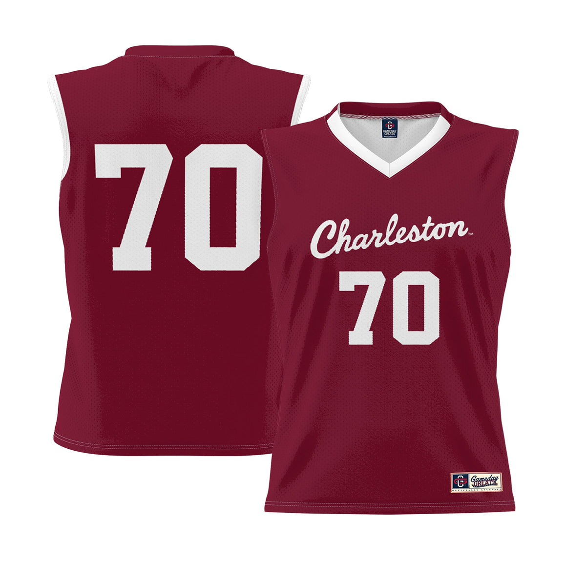 #70 Charleston Cougars GameDay Greats Lightweight Basketball Jersey - Crimson