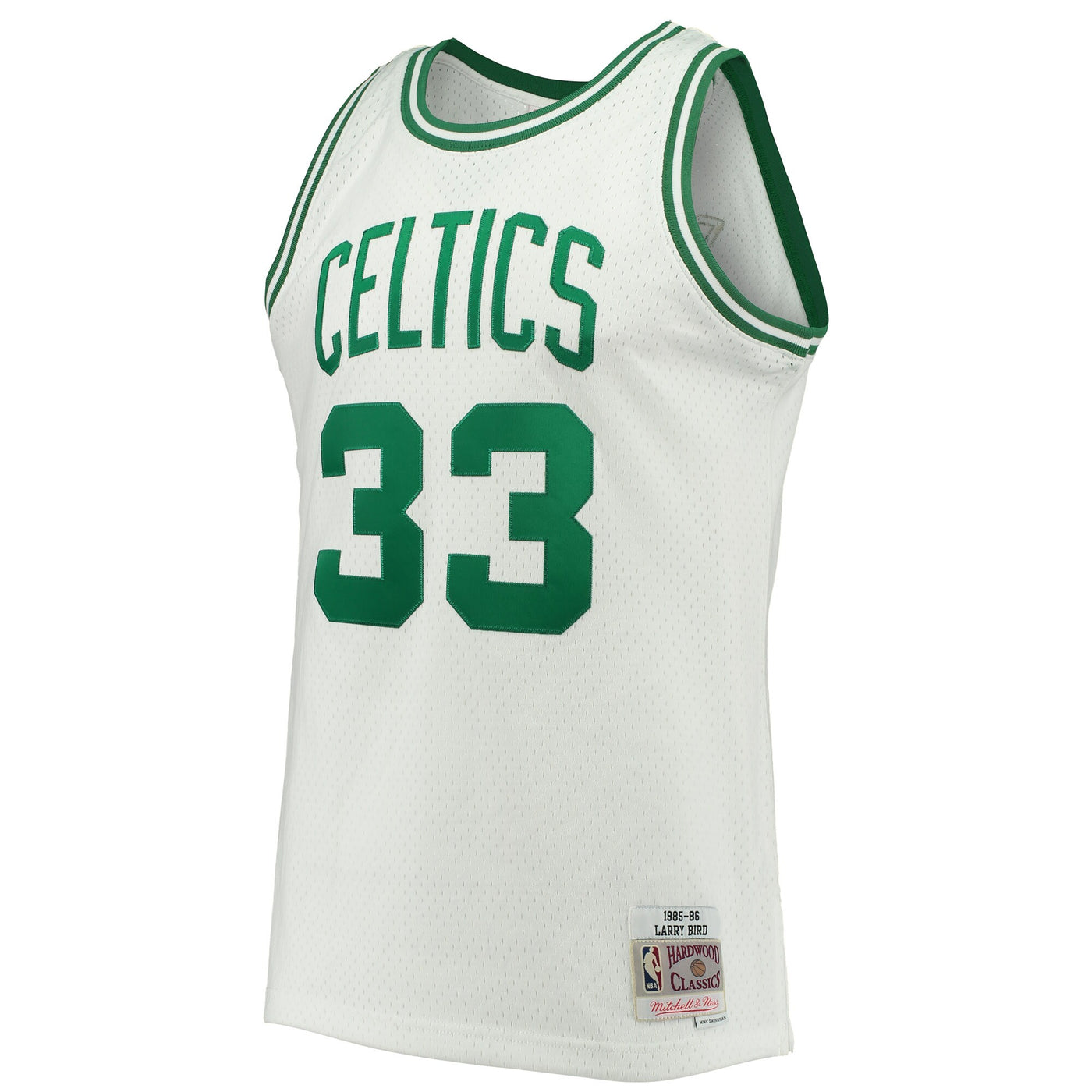 Mitchell & Ness Larry Bird White Boston Celtics 1985-86 Hardwood Classics Swingman Jersey