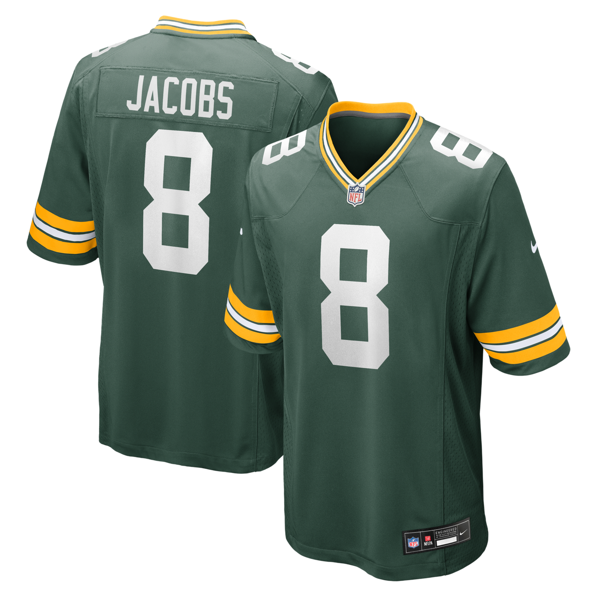 Green Bay Packers Josh Jacobs Green Team Game Jersey
