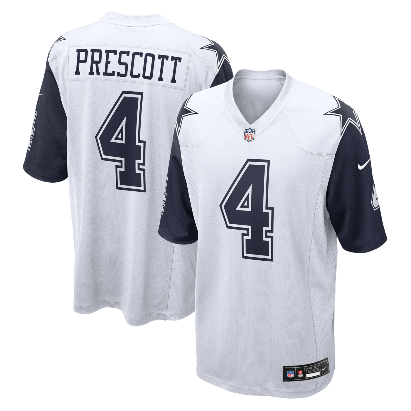 Dallas Cowboys Dak Prescott Nike White Alternate Game Team Jersey