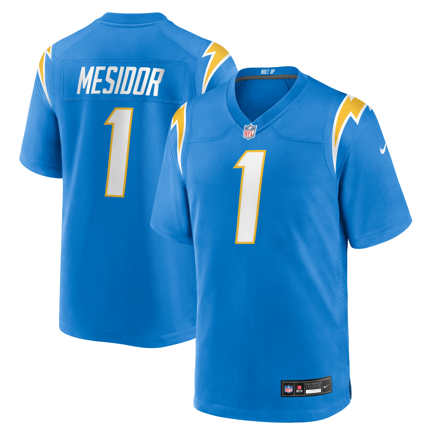 Los Angeles Chargers Akheem Mesidor Nike Powder Blue 2026 NFL Draft First Round Pick No. 22 Team Game Jersey