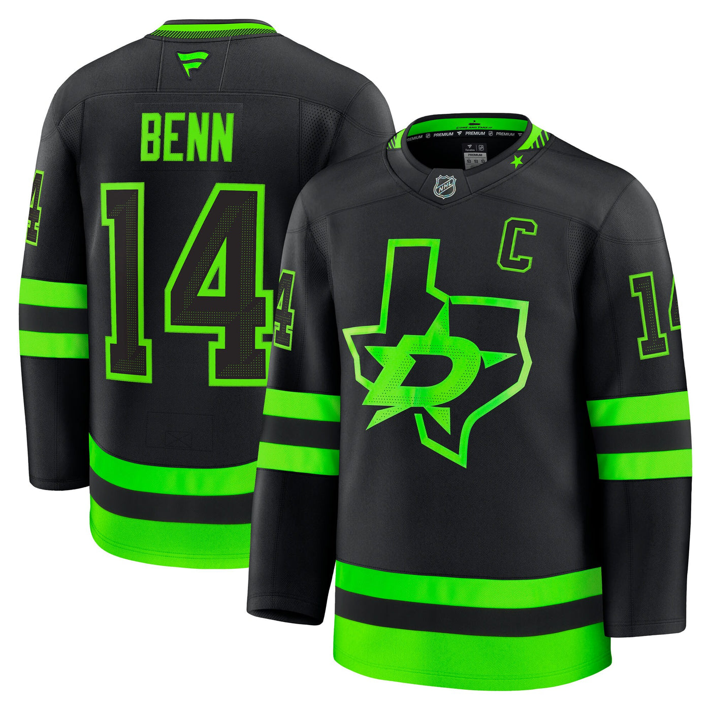 Dallas Stars Jamie Benn Fanatics Black Alternate Premium Jersey