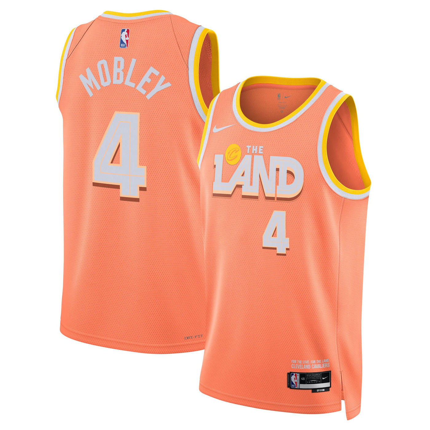 Cleveland Cavaliers Nike 2025/26 City Edition Swingman Jersey - Orange - Evan Mobley