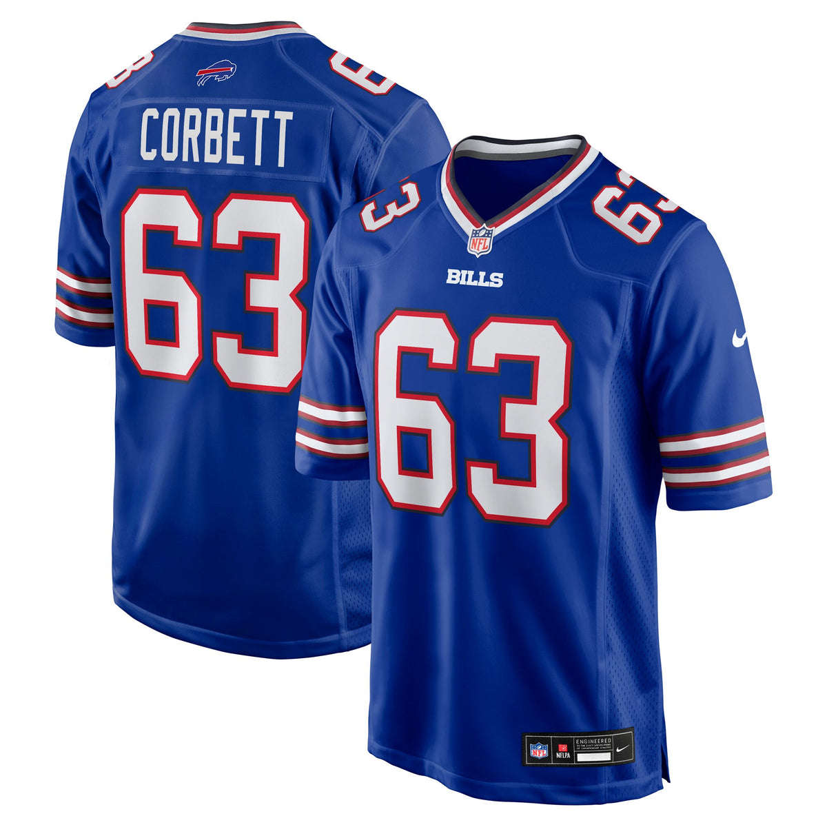 Buffalo Bills Austin Corbett Royal Team Game Jersey