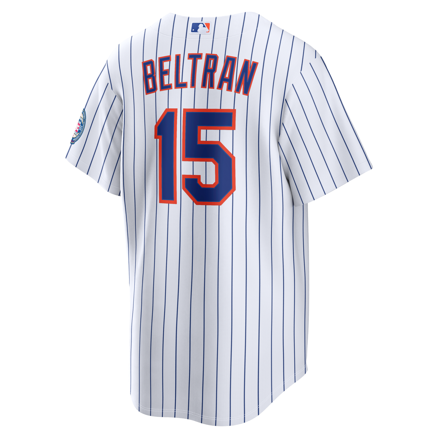 New York Mets Carlos Beltran Nike White Home Replica 2026 Hall of Fame Patch Jersey