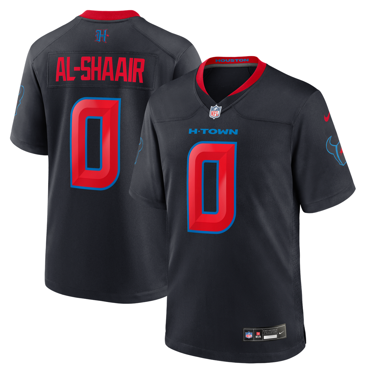 Houston Texans Azeez Al-Shaair Navy Alternate Game Jersey