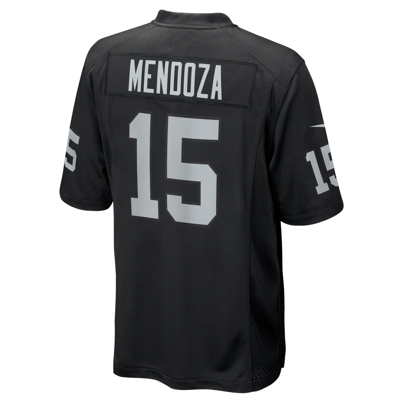 Las Vegas Raiders Fernando Mendoza Nike Black 2026 NFL Draft First Round Pick No. 1 Team Game Jersey