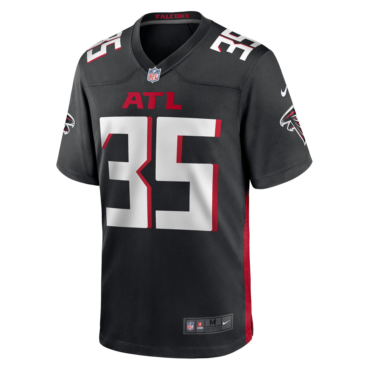Atlanta Falcons Natrone Brooks Black Team Game Jersey