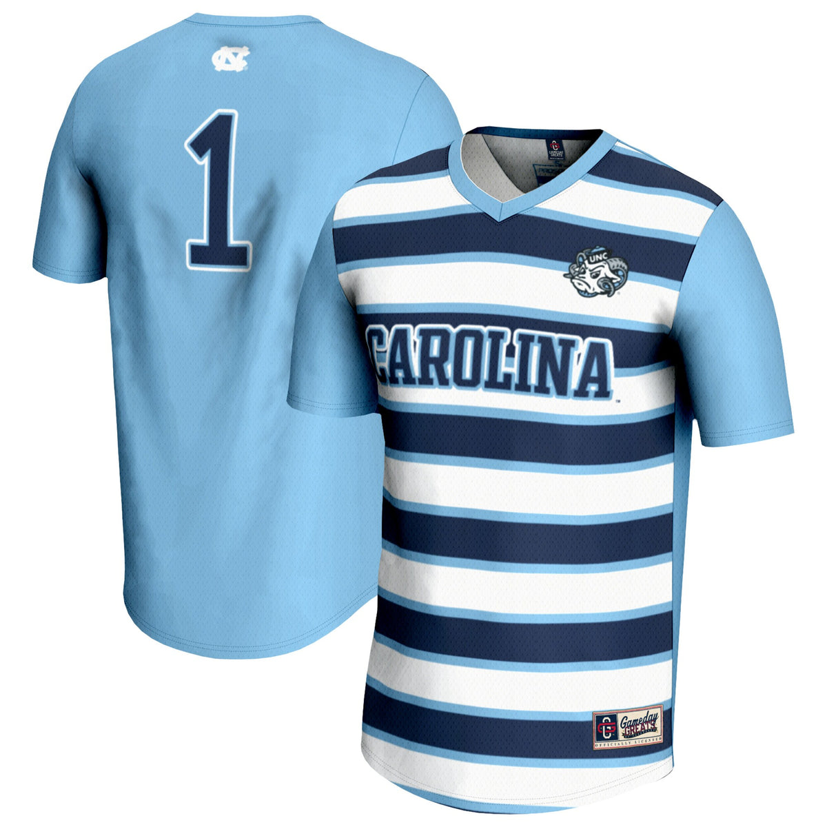 #1 North Carolina Tar Heels GameDay Greats Lightweight Soccer Fashion Jersey - Carolina Blue