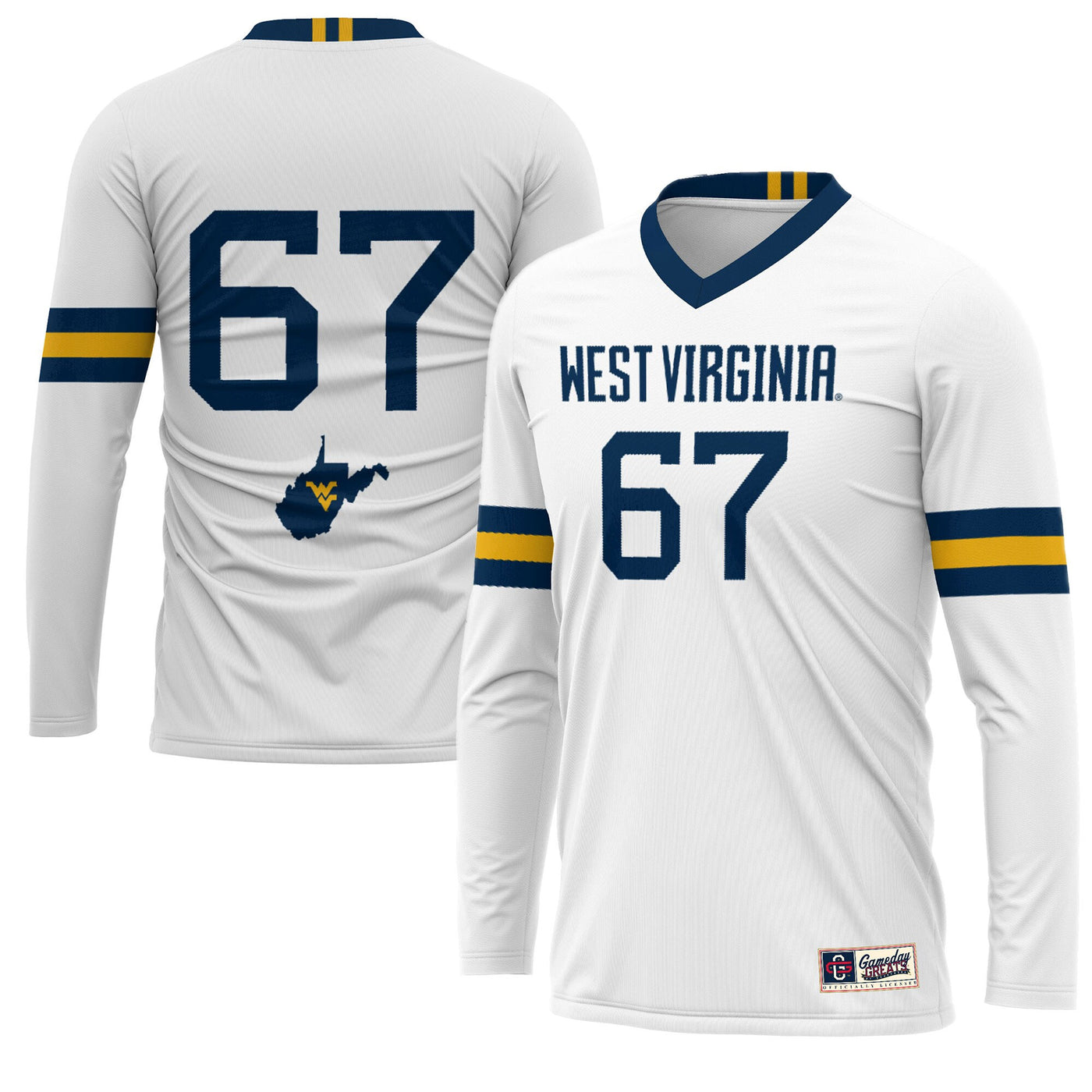 GameDay Greats #1 White West Virginia Mountaineers Lightweight Volleyball Jersey