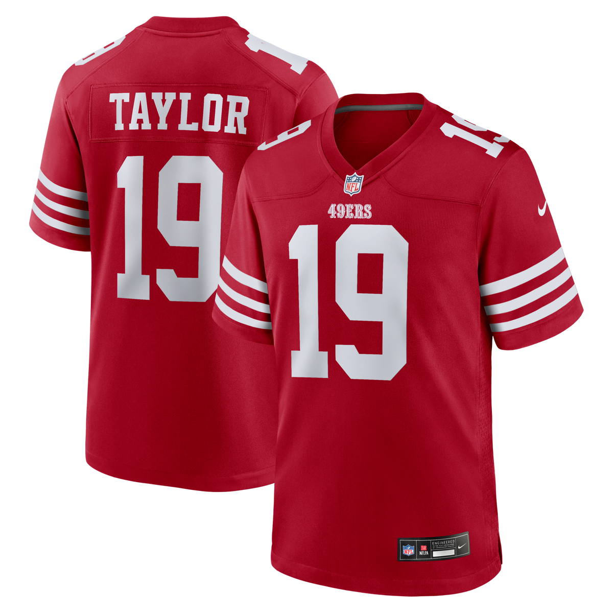 San Francisco 49ers Trent Taylor Scarlet Team Game Jersey