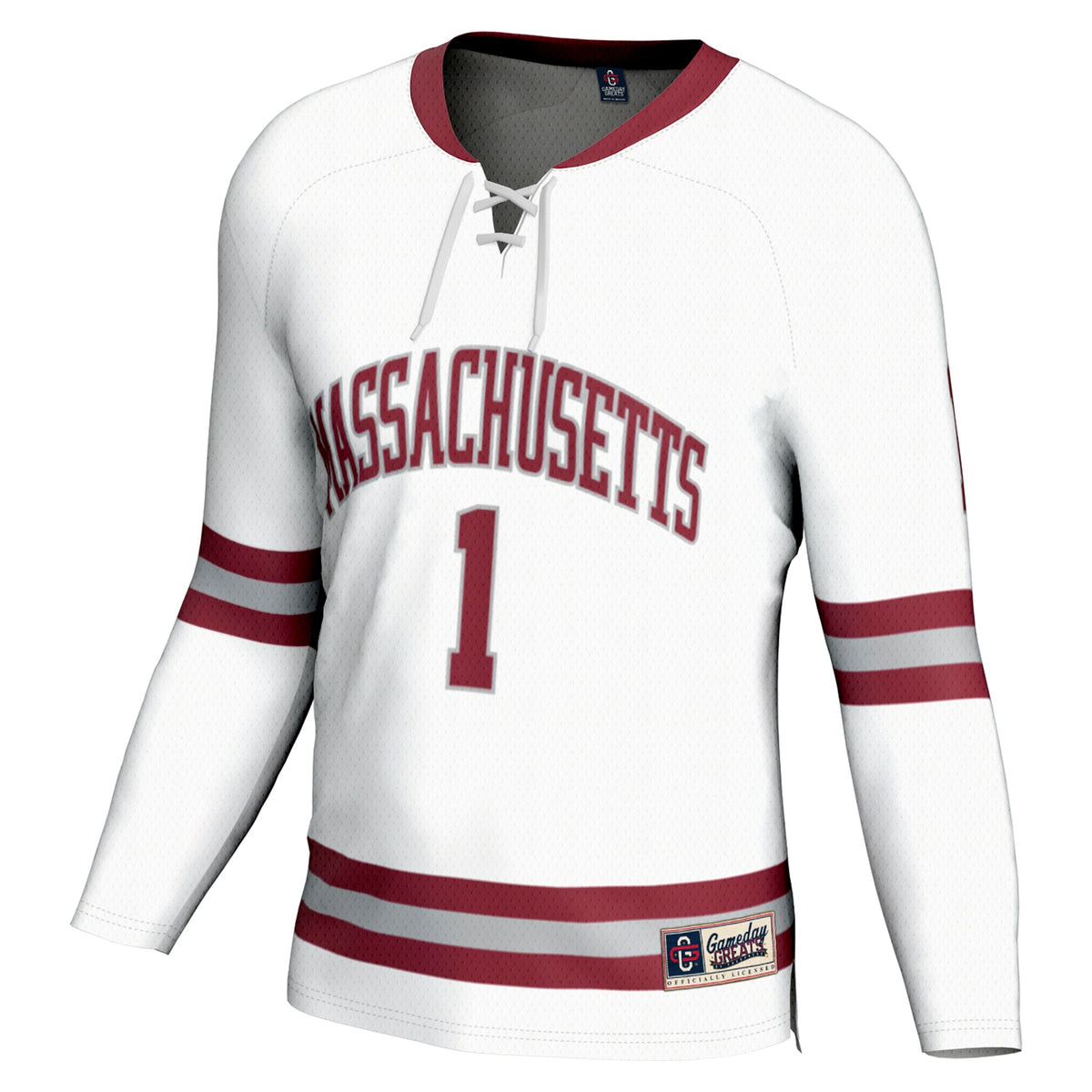 #1 UMass Minutemen GameDay Greats Hockey Fashion Jersey - White