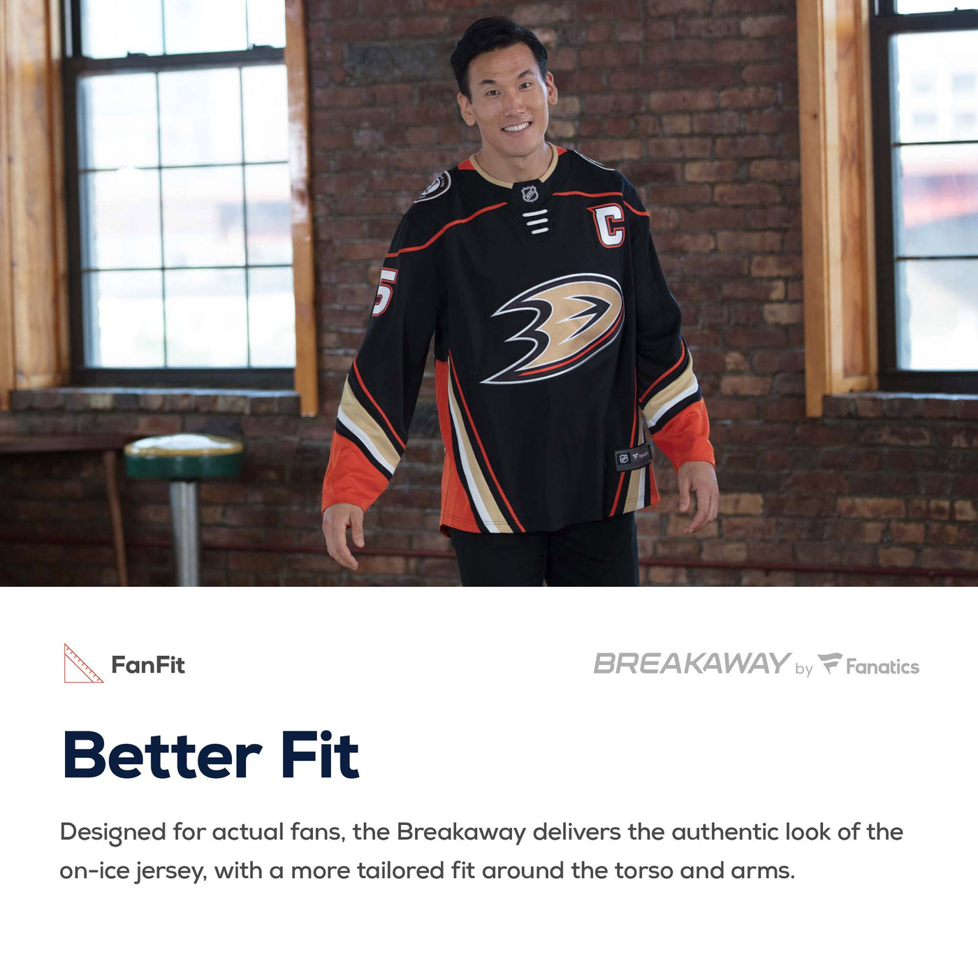 Anaheim Ducks Fanatics White Breakaway Away Jersey