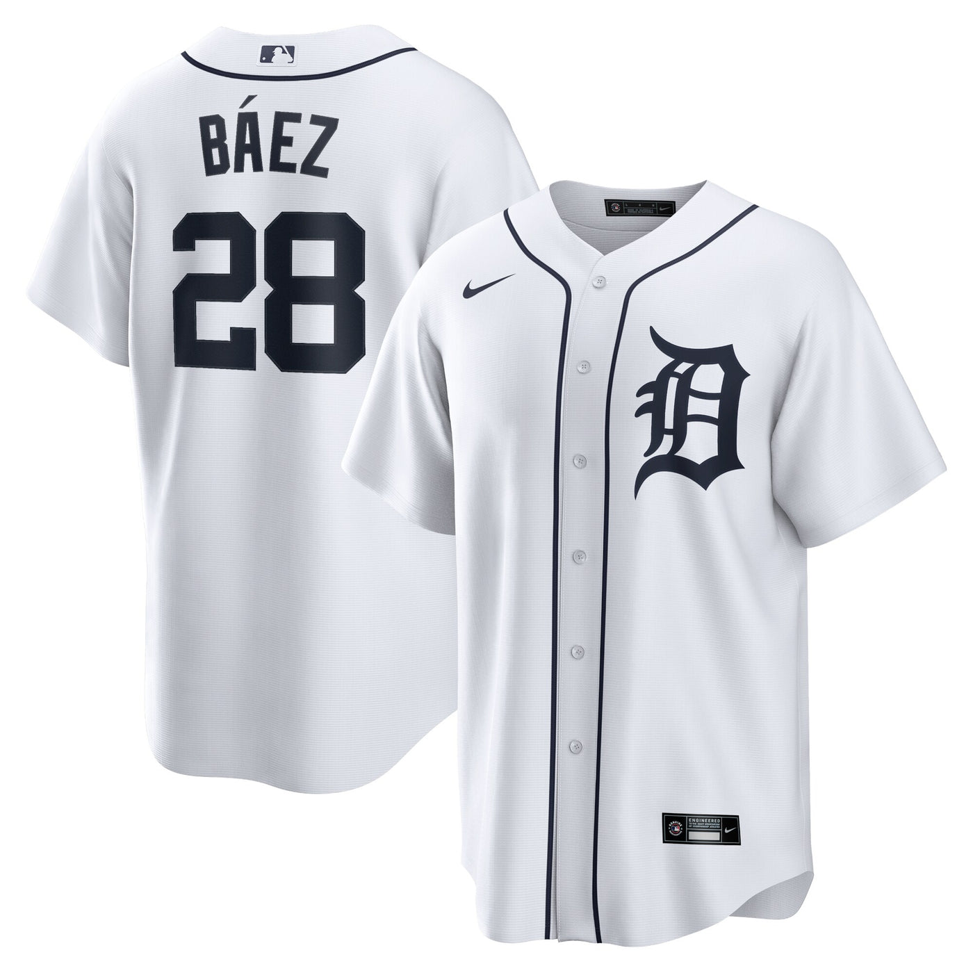 Detroit Tigers Javier Baez Nike White Home Replica Player Jersey
