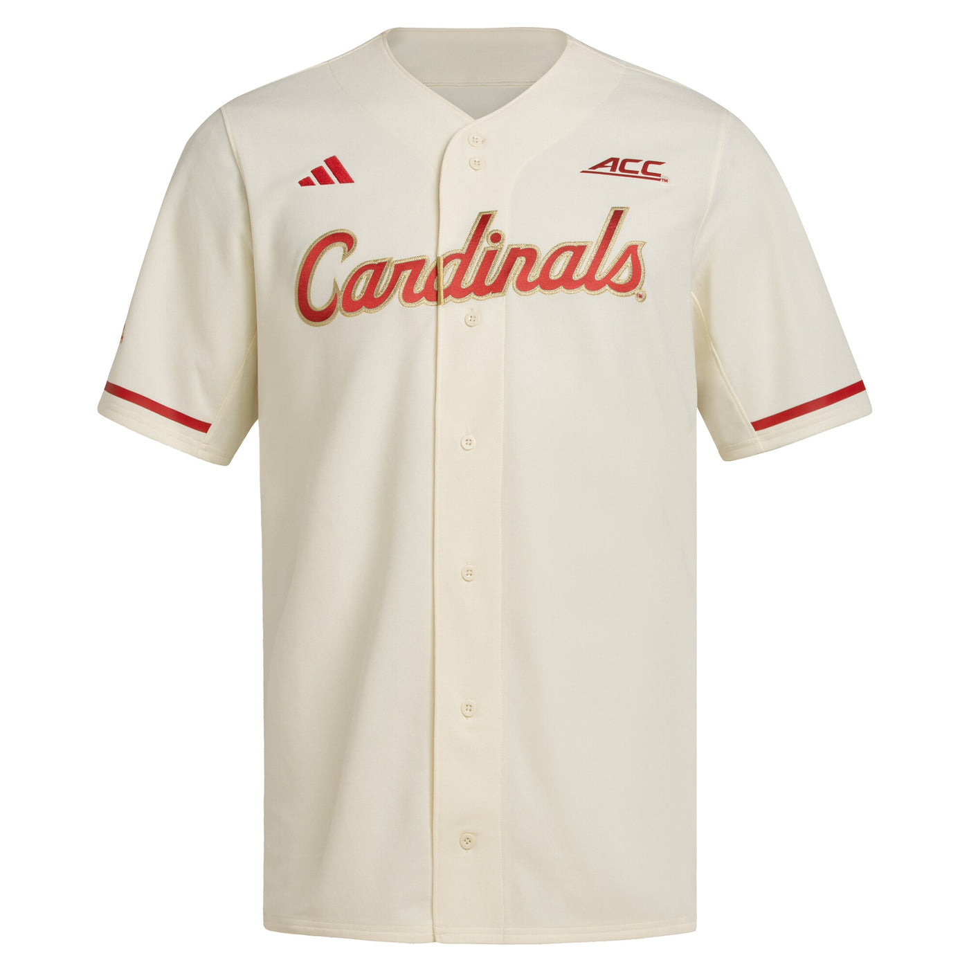 adidas Cream Louisville Cardinals Replica Baseball Jersey