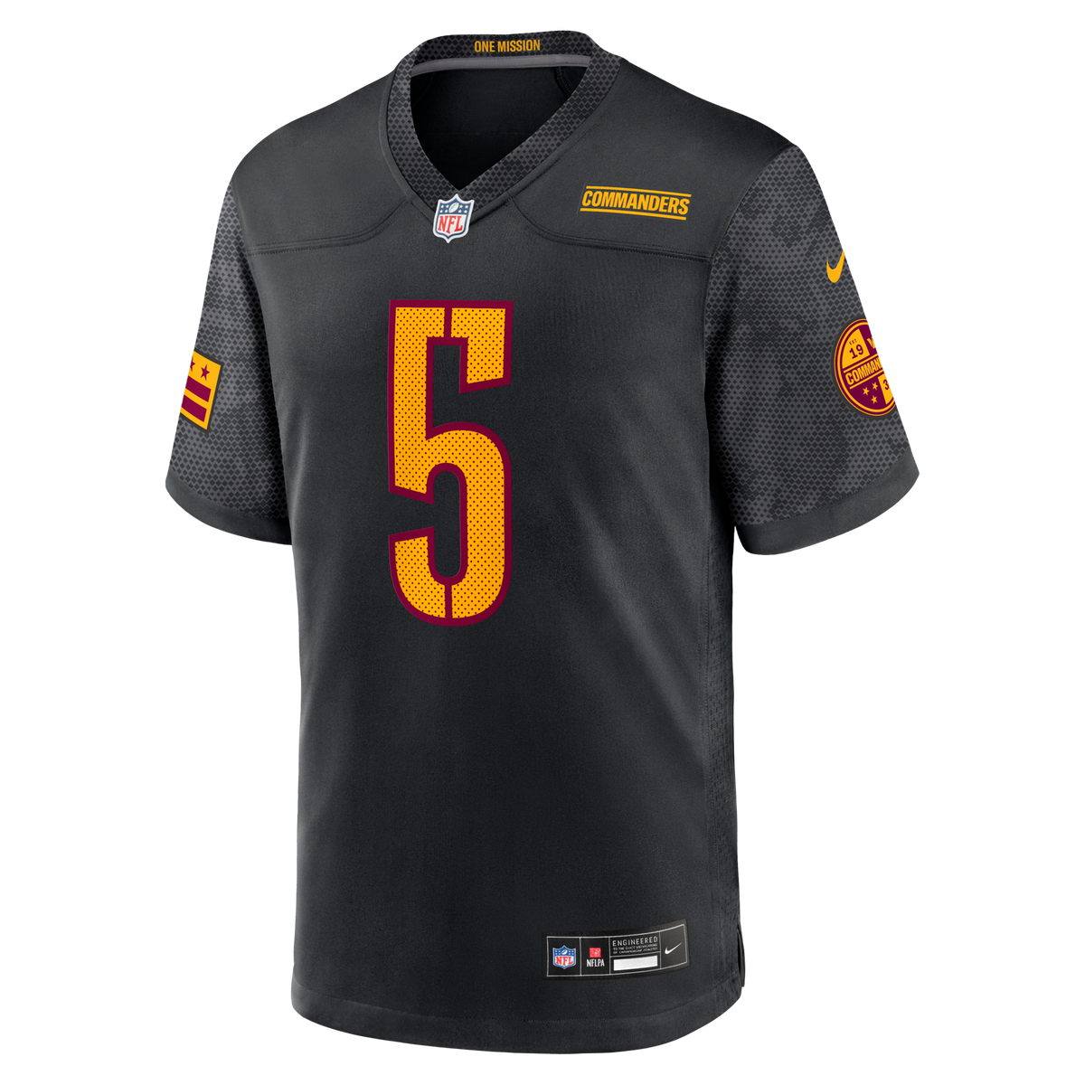 Washington Commanders Jayden Daniels Black Alternate Game Player Jersey