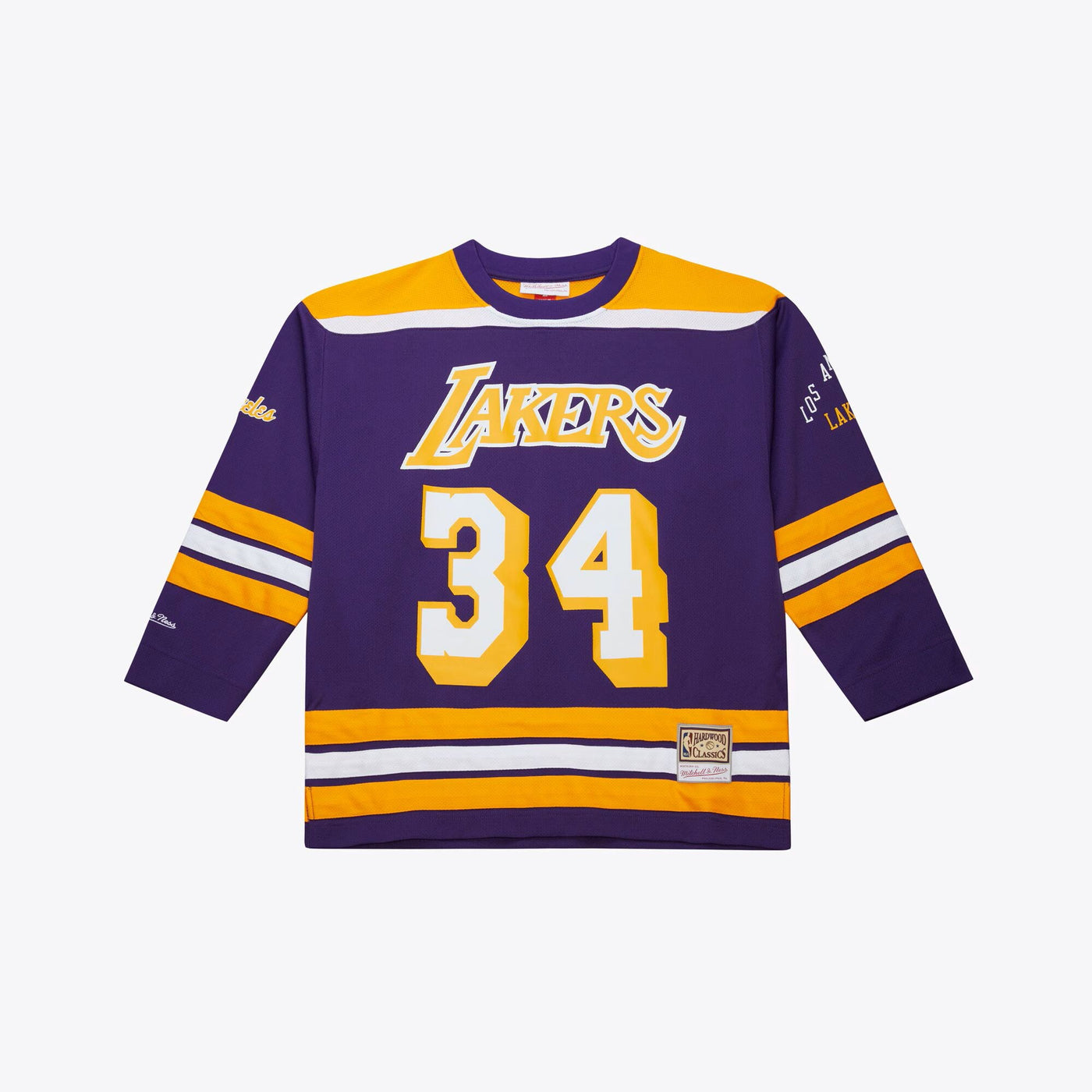 Los Angeles Lakers Mitchell & Ness Shaquille O'Neal 1997 Maxxed Out Fashion Hockey Jersey - Purple