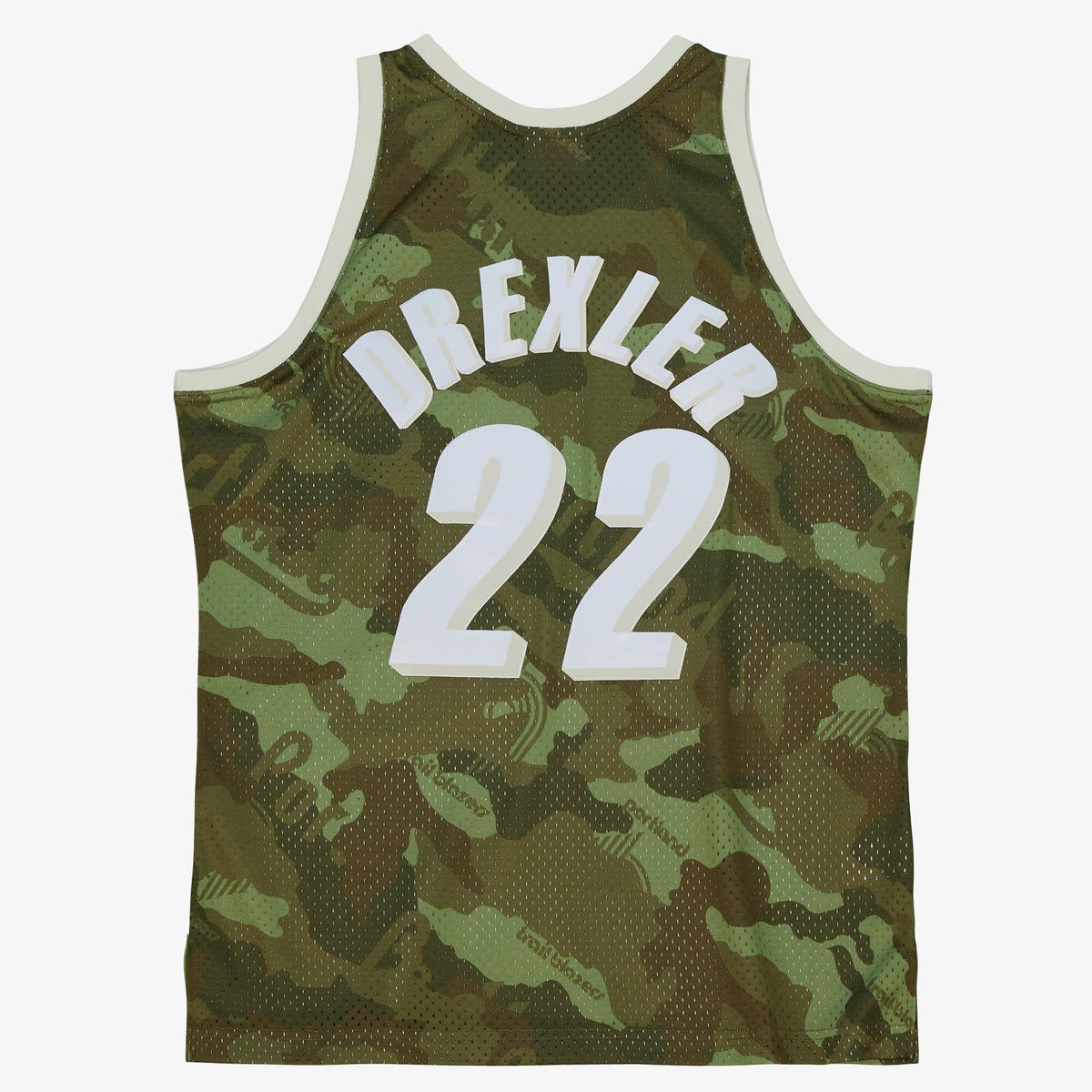 Portland Trail Blazers Mitchell & Ness Clyde Drexler 1991 Ghost Camo Swingman Jersey - Green