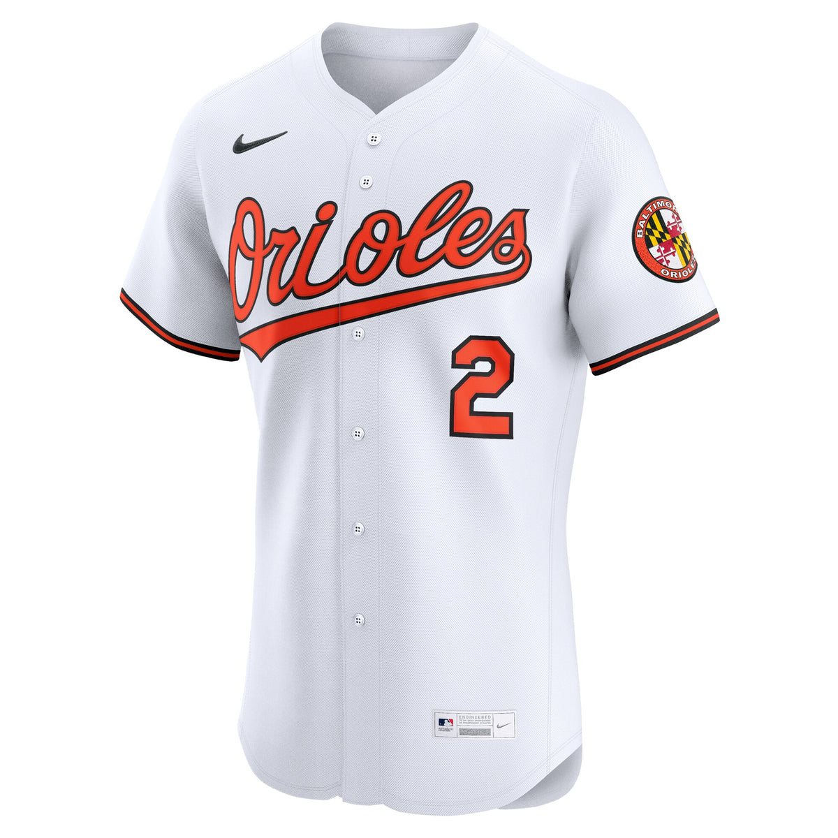 Baltimore Orioles Gunnar Henderson White Home Elite Jersey