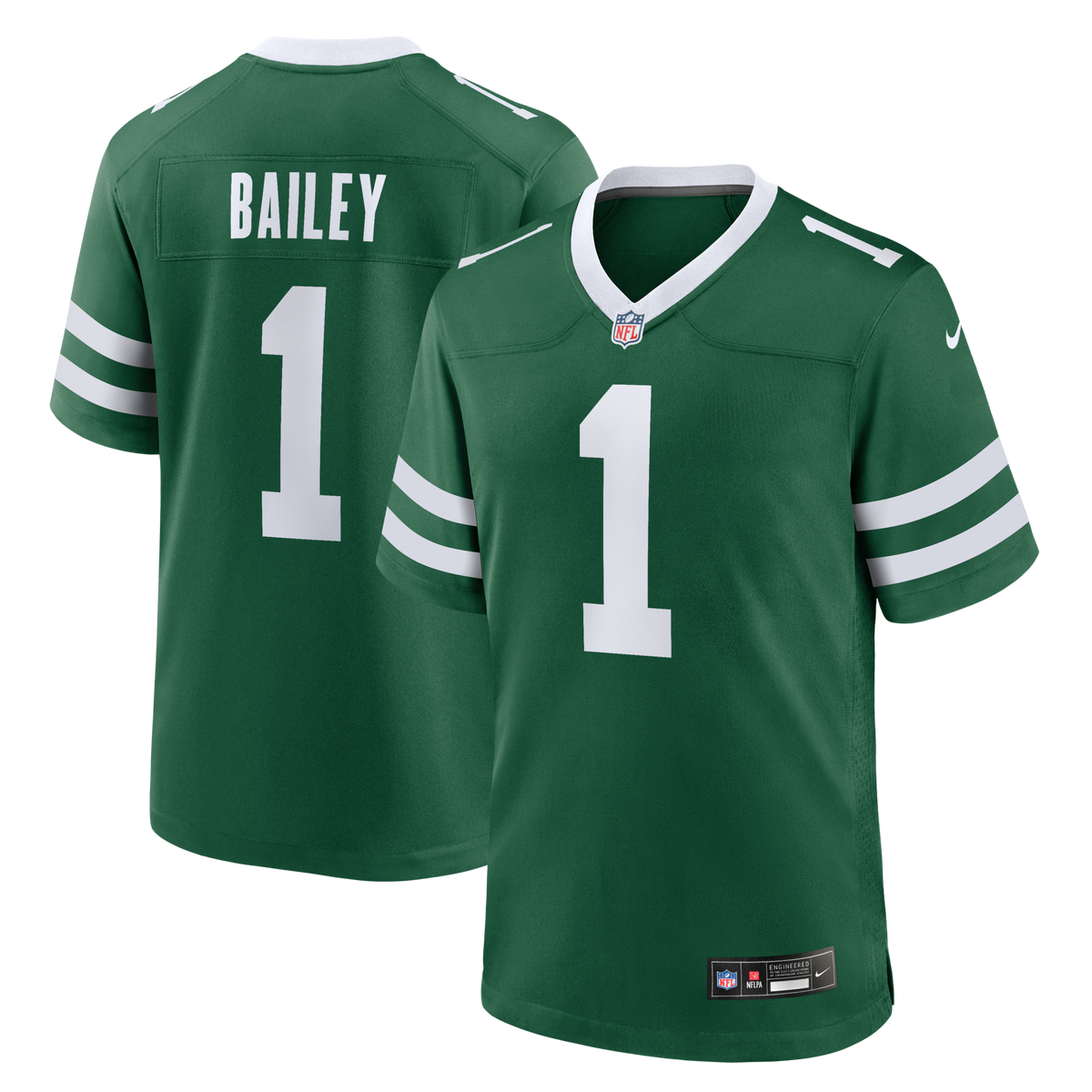New York Jets David Bailey Legacy Green 2026 NFL Draft First Round Pick No. 2 Team Game Jersey