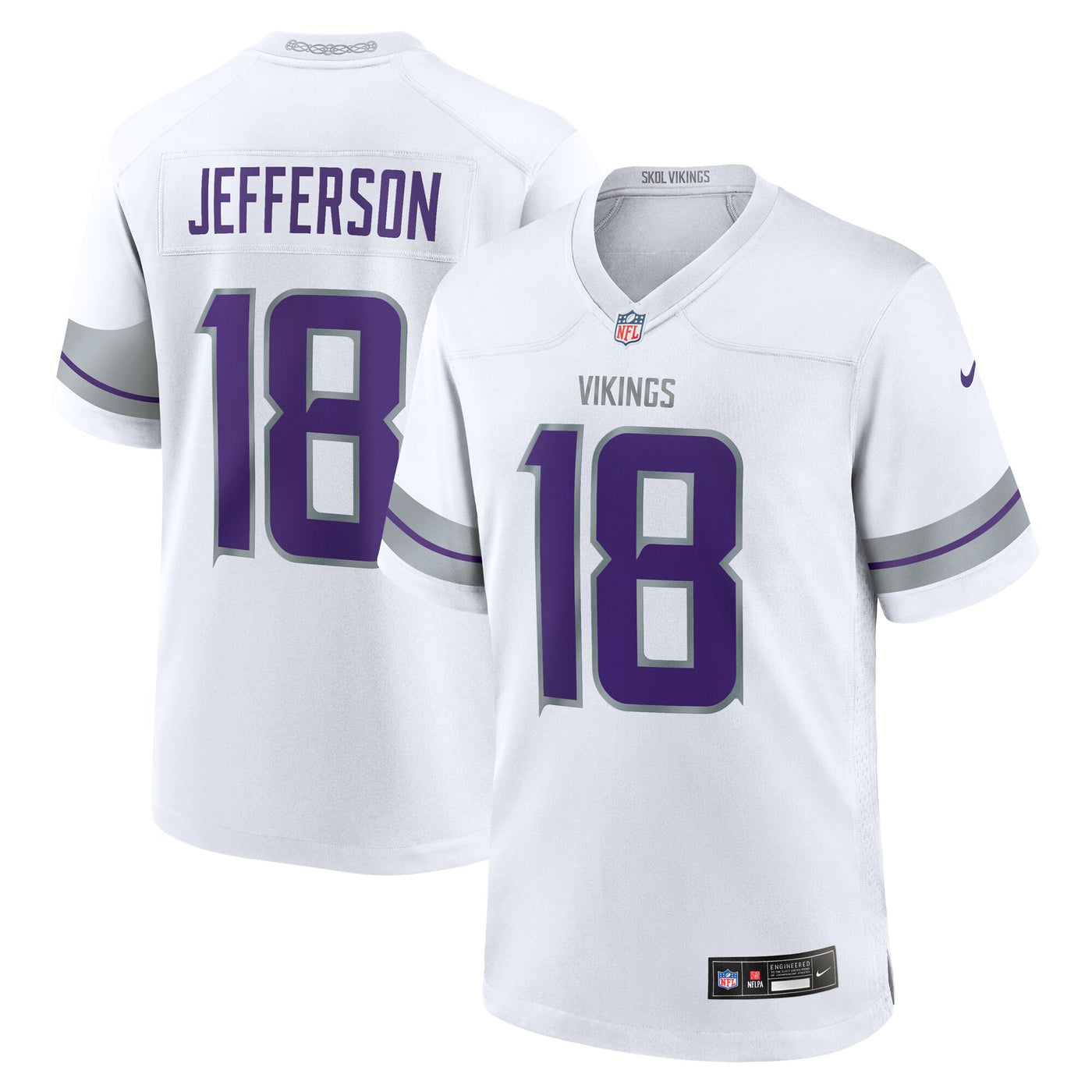 Minnesota Vikings Justin Jefferson Nike White Alternate Game Player Jersey