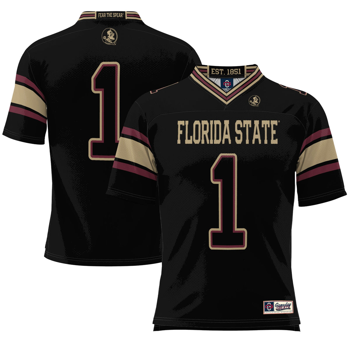 #1 Florida State Seminoles GameDay Greats Endzone Football Jersey - Black