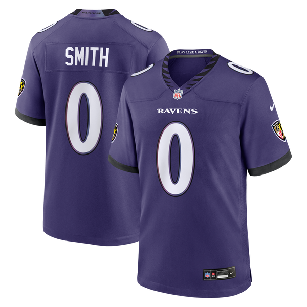 Baltimore Ravens Roquan Smith Purple Team Game Jersey