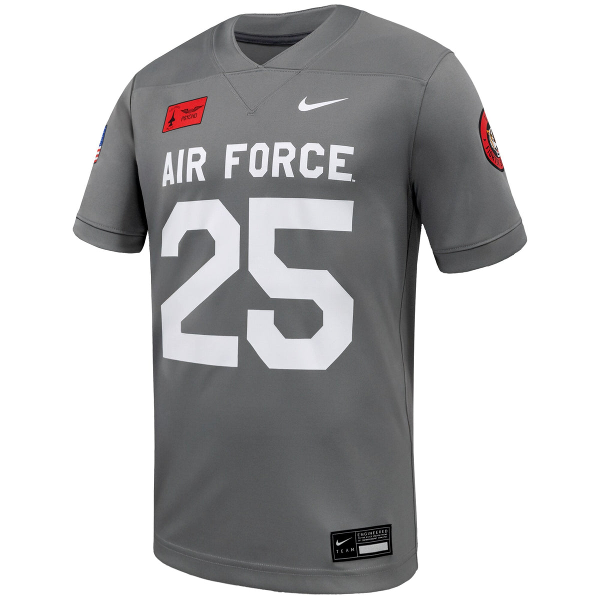 #25 Air Force Falcons APLS Fighting Falcon Collection Game Football Jersey - Gray