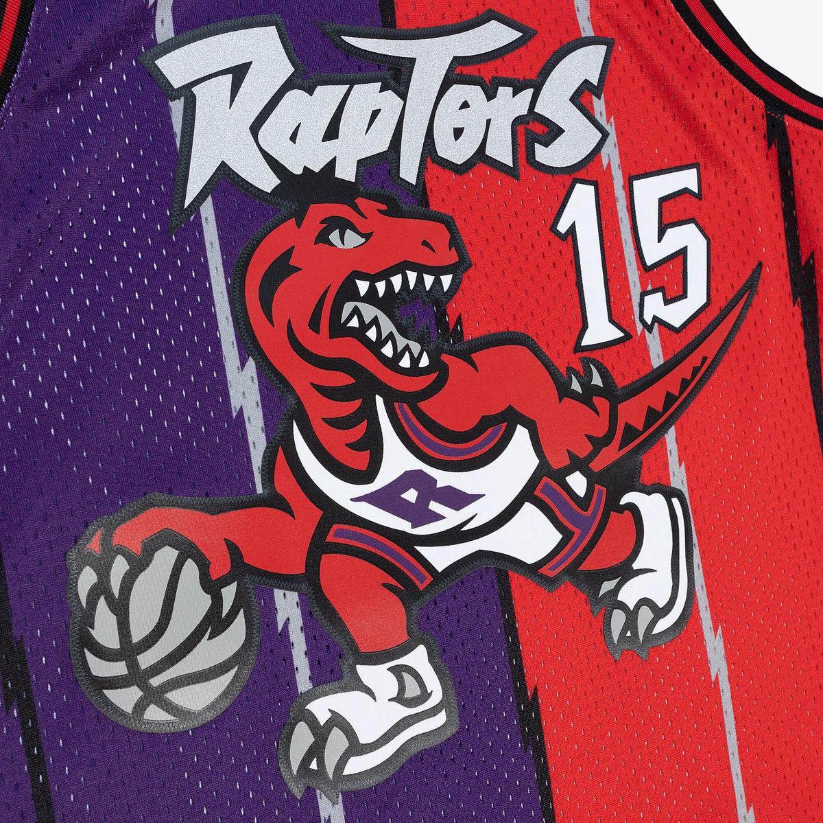 Toronto Raptors Mitchell & Ness Vince Carter 1998 Split Swingman Jersey - Purple/Red