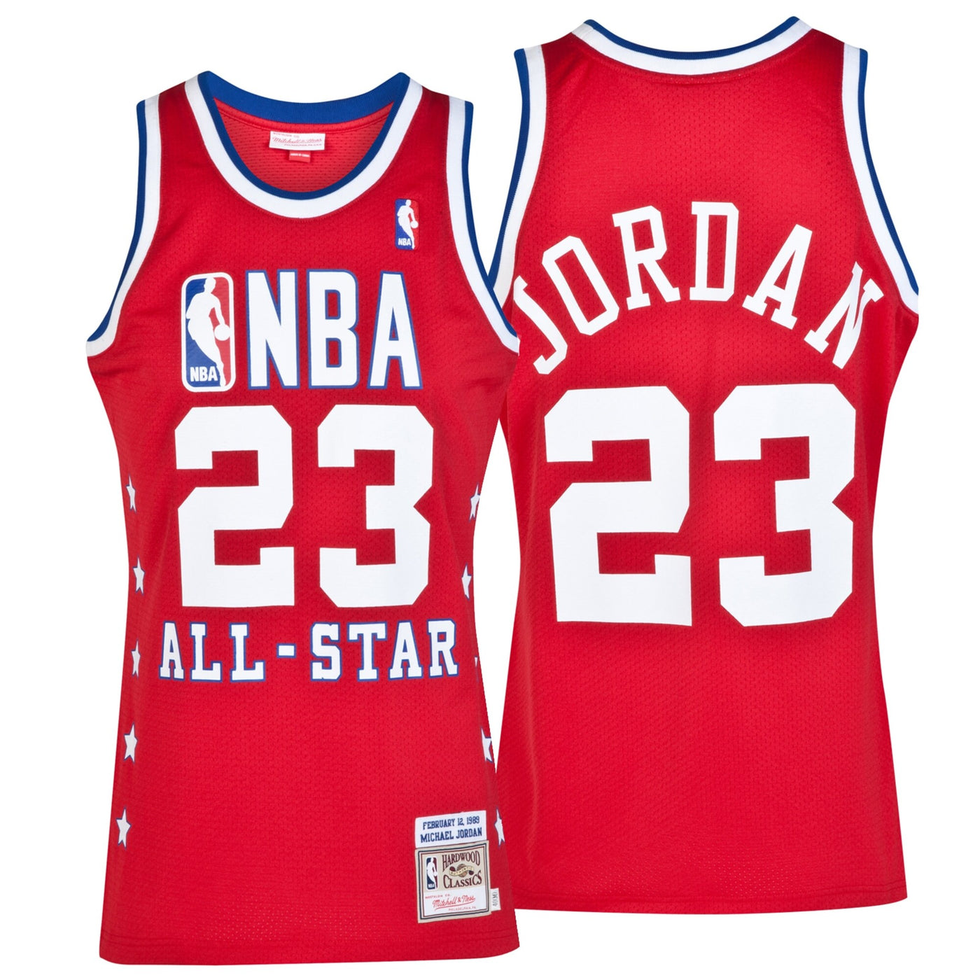 NBA All-Star East Michael Jordan 1989 Authentic Jersey By Mitchell & Ness - Red -