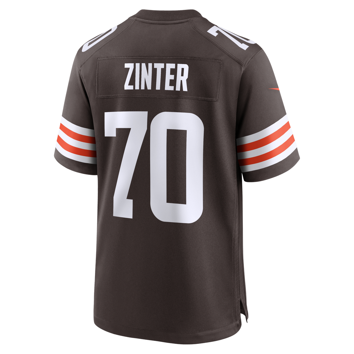 Cleveland Browns Zak Zinter Brown Team Game Jersey