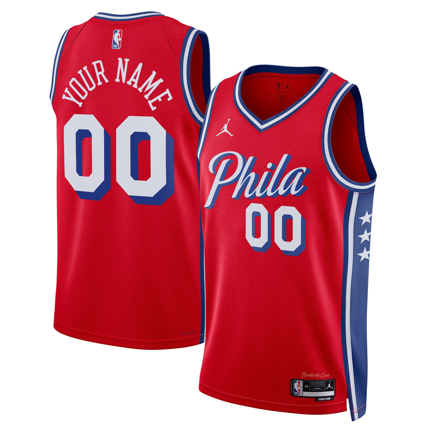 Philadelphia 76ers Jordan Statement Swingman Jersey - Custom