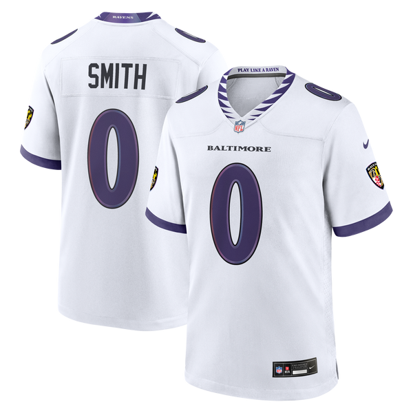Baltimore Ravens Roquan Smith White Game Jersey