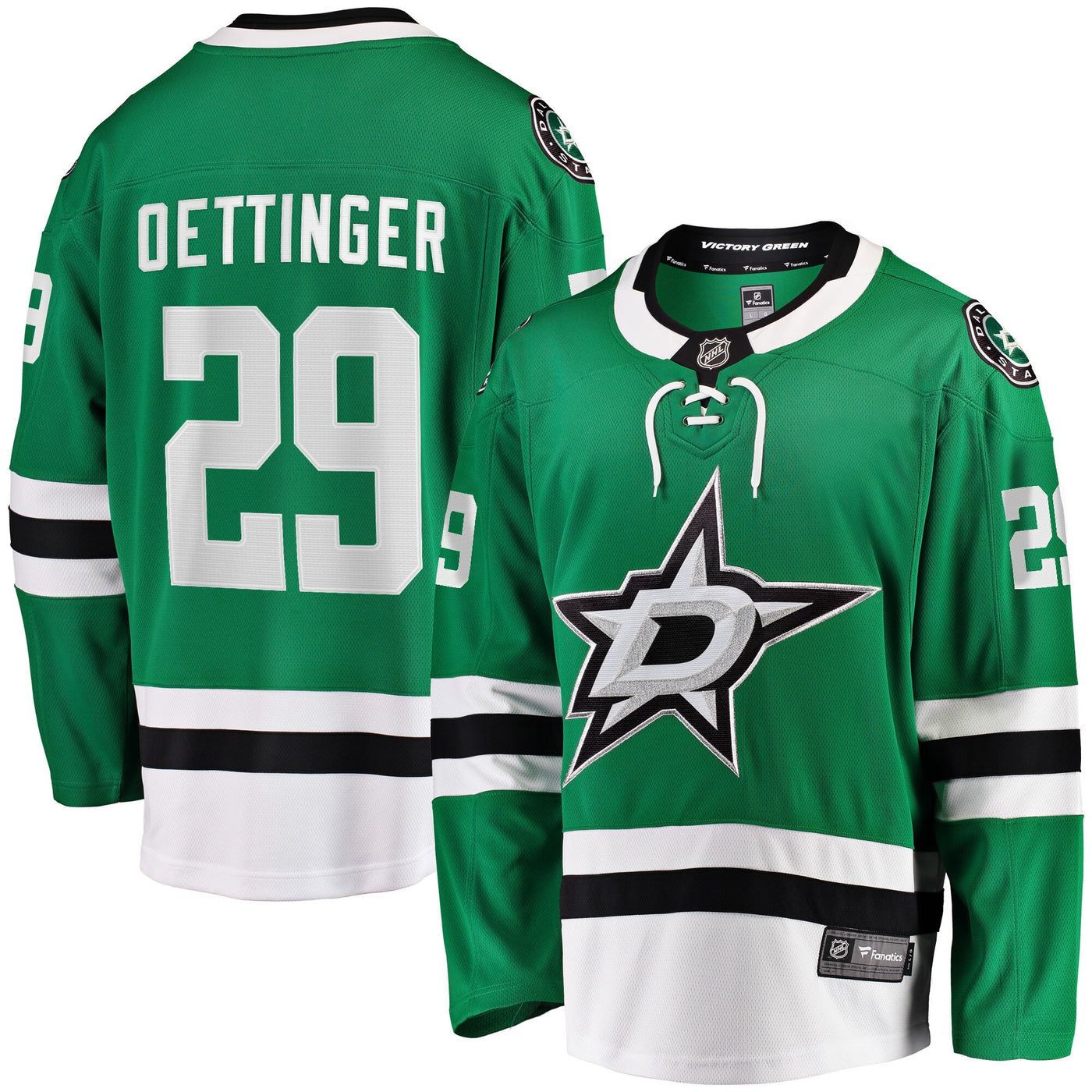 Dallas Stars Jake Oettinger Fanatics Kelly Green Home Breakaway Player Jersey